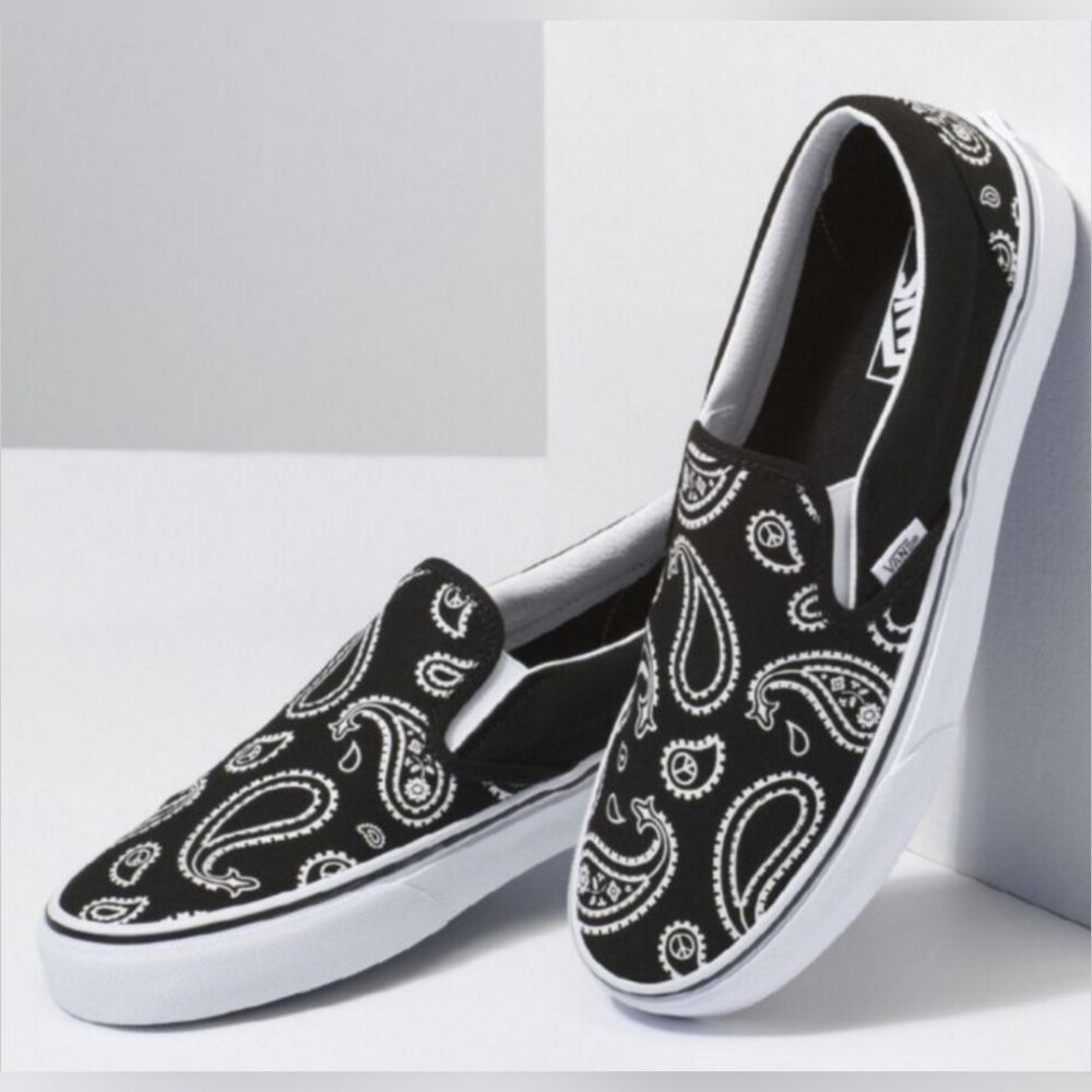 Vans Classic "Peace Paisley" Classic Slip On's *NWT*